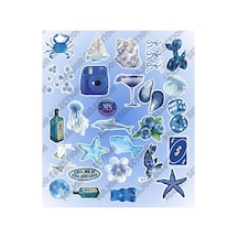 Aesthetic Blue Vintage Summer Mavi Rüya Sticker Seti Etiket Laptop Telefon Tablet 1