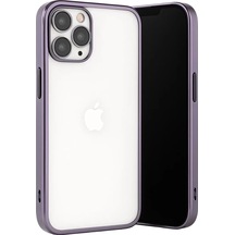 Newface Apple İphone 13 Pro Max Kılıf Razer Lensli Silikon - Mor