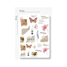 Vogue Temalı Sticker Seti - 23 Parça - A5 Standart