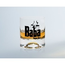 Kişiye Özel Renkli Baskılı Godfather Baba Tasarımlı Viski Bardağı-5