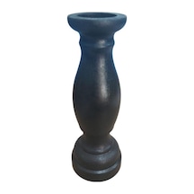 Ahşap Siyah Şamdan 20x7cm