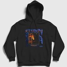 Presmono Unisex Gods Haggard Kapüşonlu Sweatshirt Siyah