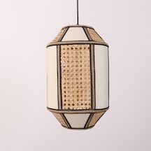 Özden 45x25 Cm Doğal Hazeran & Kumaş Avize Mix