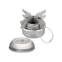 Lixada-taşınabilir Mini Titanyum Alkol Kapaklı Soba,y14148-t Gümüş