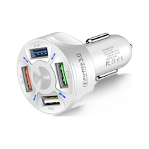 Konesam 35w Hızlı Şarjlı 4 Lü Usb Araç Şarj Cihazı, 12-32v Suv Ve Off-road Araçlar İçin Led Işıklı