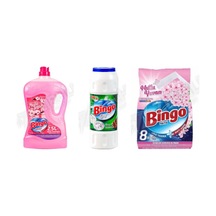 Bingo Yüzey Tem. Fresh 2.5 Lt + Ovma + Tüm Renkler Toz Det. 8 Kg 3'lü Set Diğer