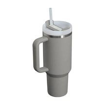 Stanley Quencher Pipetli 1.18lt Kül Rengi Termos Siyah