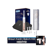 Oral-B Genius X AI Luxury Rosegold Şarj Edilebilir Diş Fırçası + Seyahat Kabı + Braun Silk-Epil 5 5620 Kadın Bakım