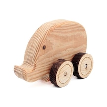 Ahşap Oyuncak Tekerlekli Araba Hayvan Model-5