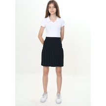 Toontoy Kız Çocuk Yarı Piliseli Okul Etek Siyah