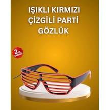 Mey İthalat Kutlama Ve Etkinliklere Özel Led Işıklı Gözlük Kırmızı