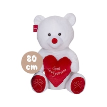 1028B Sevimli Ayı 80Cm Beyaz
