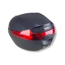 Wogen Motosiklet Arka Çanta 33 Litre Topcase Kızaklı Karbon Siyah