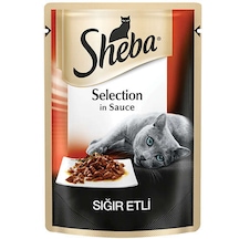 Sheba Selection Sığır Etli Pouch Yetişkin Kedi Yaş Maması 12 x 85 G