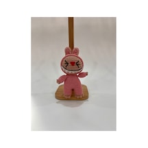 El Yapımı Pembe Tavşan Amigurumi Oyuncak 18cm Pembe