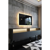 Resital Ledli Tv Sehpası - Led Işıklı - Antrasit - W9017-4