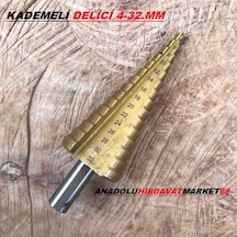Kademeli Uç 4-32 MM Çelik Metal Delici Uç Ahşap Delme Ucu