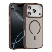 Apple Uyumlu iPhone 17 Pro Kılıf M-safe Şarj Özellikli Mat Arka Yüzey Zore Sio Kapak Kahve Apple Uyumlu iPhone 17 Pro Kılıf M-safe Şarj Özellikli Mat Arka Yüzey Zore Sio Kapak Kahve