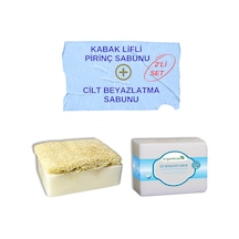 2'li Set Doğal Kabak Lifli Pirinç Sabunu Ve Cilt Beyazlatma Sabunu Diğer