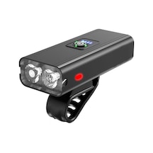 2Xxml-T6 Led 18.000 Lumen Su Geçirmez Bisiklet Farı 2400Mah Pil Açık Gri