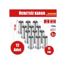 Ademkocplastik 12 Cm Baza Koltuk Kanepe Ayağı Civatalı M8-İnce Diş-12 Adet