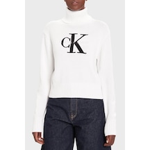 Calvin Klein Bayan Kazak Lv047d354g Yaa Beyaz Beyaz