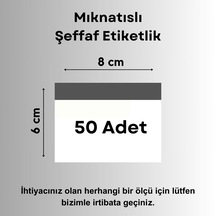 Şeffaf Etiket 50 Ad Pvc Magnet Etiketlik Mıknatıslı 8x6 Cm Raf Etiket Cebi