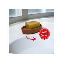 Buççin Online Mağaza 3d Design Çok Amaçlı Dekoratif Sabunluk Pastel Kahverengi Renk Tek Parça Plastik Kahverengi Çok Renkli