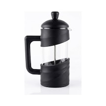 350 Ml Cam French Press Isıya Dayanıklı Cam, Paslanmaz Çelik Filtreli, Siyah Renkli Kahve Ve Bitki Çayı Demli Diğer