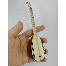 Dekoratif Ahşap Bağlama El Yapımı Minyatür Duvar Dekoru