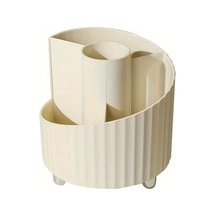 Hightower Beyaz Döner Makyaj Fırçası Saklama Ünitesi, Ruj Ve Kozmetik Organizer Beyaz