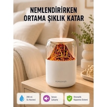 Ers- Alev Efektli Ultrasonik Uçucu Yağ Difüzörü 280ml Su Tanklı Ve Sessiz Çalışma Özellikli