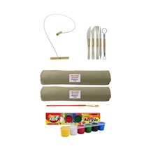 Beyaz Seramik Hamuru 6 Kg X2'Li Kil Kesme Teli 5'Li Ebeşuarlı 15
