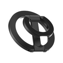 Magsafe İle Uyumlu Ayarlanabilir Manyetik Stand Ve 360 Dönebilen Çıkarılabilir Metal Telefon Tutacağı Siyah