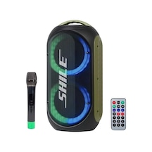 Sh Shile Sl-2019a El Mikrofonlu-kumandalı Usb/sd/bt Işıklı Taşınabilir Şarjlı Seyyar Anfi Najmaddin