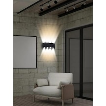 Kapri 15w Dekoratif Çift Yönlü Led Duvar Apliği - 8 Led'li Modern Tasarım, Cata Dış Ve İç Mekan Diğer
