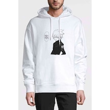 Anime Tokyo Ghoul Anteiku Baskılı Beyaz Erkek Örme Kapşonlu Sweat (531041008)