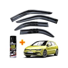 Vw Golf 8 Mügen Cam Rüzgarlığı 2020 Sonrası 4 Lü Takım +500ml Lastik Parlatıcı