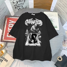 Noıssey Kırmızı Etiket Gala Skull Gotik Grunge T-shirt Model91 16697 Siyah
