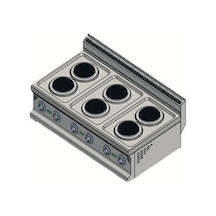 Karacasan Endüstriyel 700 Seri Set Üstü Elektrikli Altı Göz Ocak