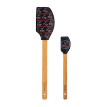 Tantitoni Füme Desenli 2 Li Silikon Spatula Seti Çok Renkli
