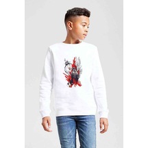 Tshirthane Owl Rose Trash Polka Saat Kuşlar Baskılı Unisex Çocuk Beyaz Swea Beyaz