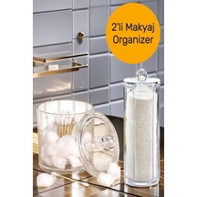 2'li Makyaj Organizer&banyo Düzenleyici Plastik Beyaz Tr Diğer