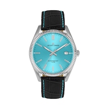 Jacques Lemans Jl.50-4s Quartz Deri Siyah Mavi Kadran 10 Atm 34 Mm Kadın Kol Saati Gri