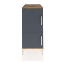 Kronos Komodin 3 Raflı 2 Kapaklı 44x59x96 Çam-antrasit Atlas Çam