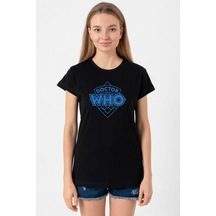 Doctor Who New Siyah Kadın Tshirt SIYAH