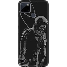 Realme C21Y Kılıf Silikon Desen Özel Seri İskelet Astronot 1613