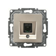 Günsan Eqona Metalik Bej Tekli Data Prizi (RJ45 Cat6) Mekanizma