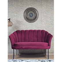 İkili İstiridye Siyah Boyalı Telli Ayak Çay Seti Koltuk Tekli Ber Çok Renkli