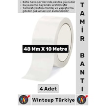 Ultra Güçlü Su Neme Dayanıklı Çok Amaçlı Montaj Onarım İzolasyon Tamir Bantı Beyaz 48 Mmx10 Mt 4 Adt
